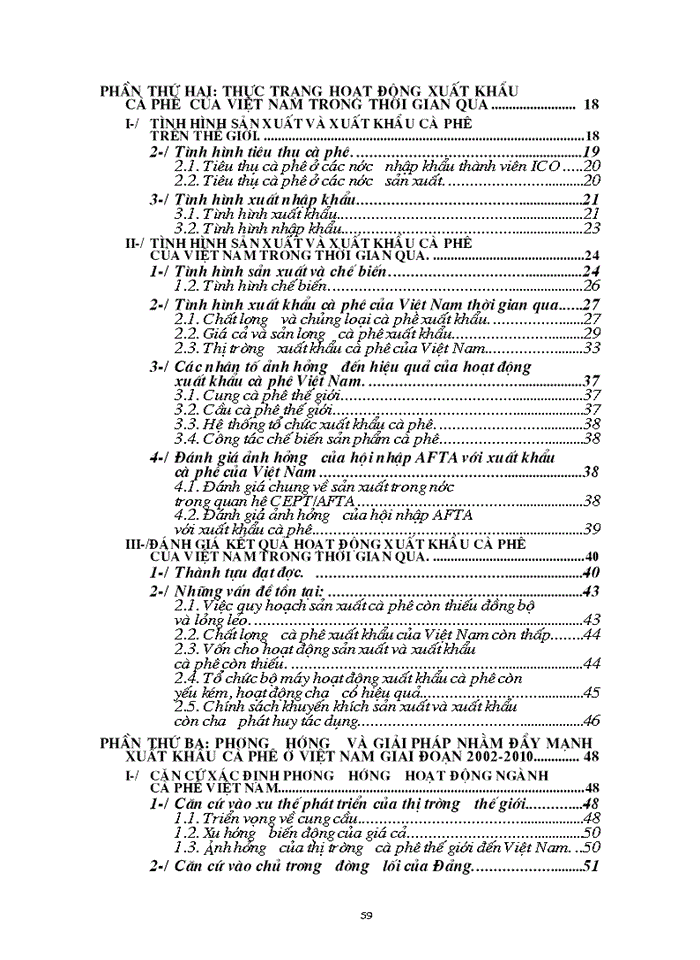 image for page Phương hướng và Giải pháp nhằm đẩy mạnh Xuất khẩu cà phê Việt Nam giai đoạn 2000-2010