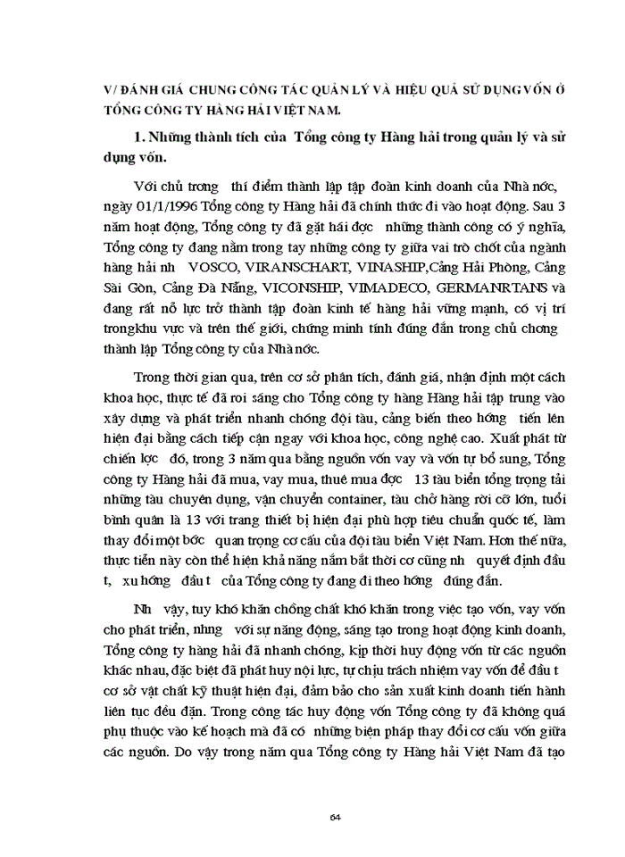 image for page Một số vấn đề về quản lý và nâng cao hiệu quả sử dụng vốn ở Tổng Công ty Hàng hải Việt Nam
