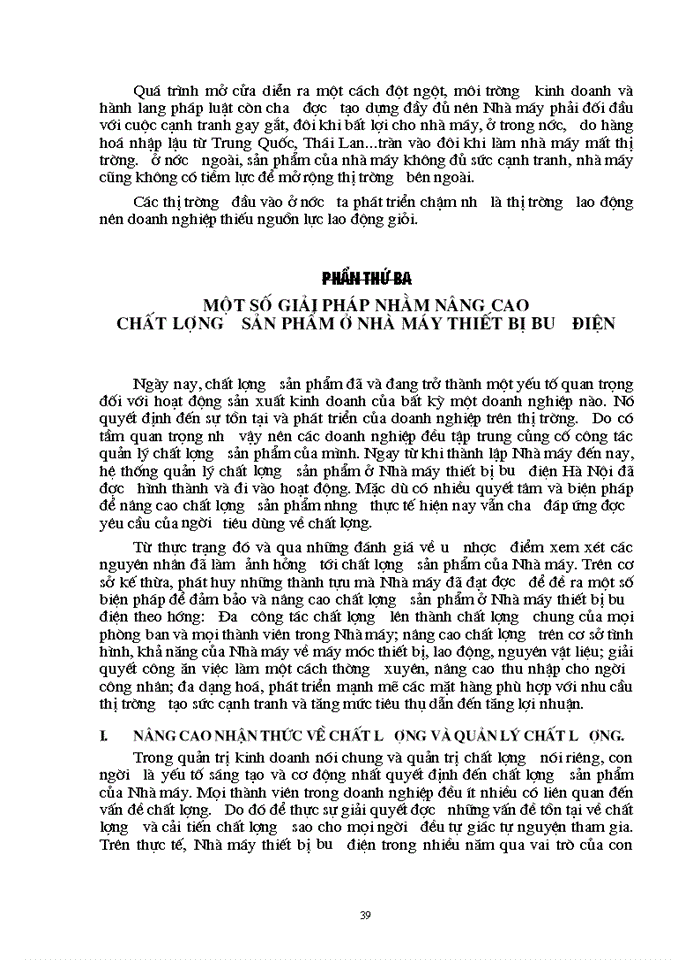 image for page Một số Giải pháp nhằm nâng cao chất lượng sản phẩm ở nhà máy thiết bị Bưu Điện