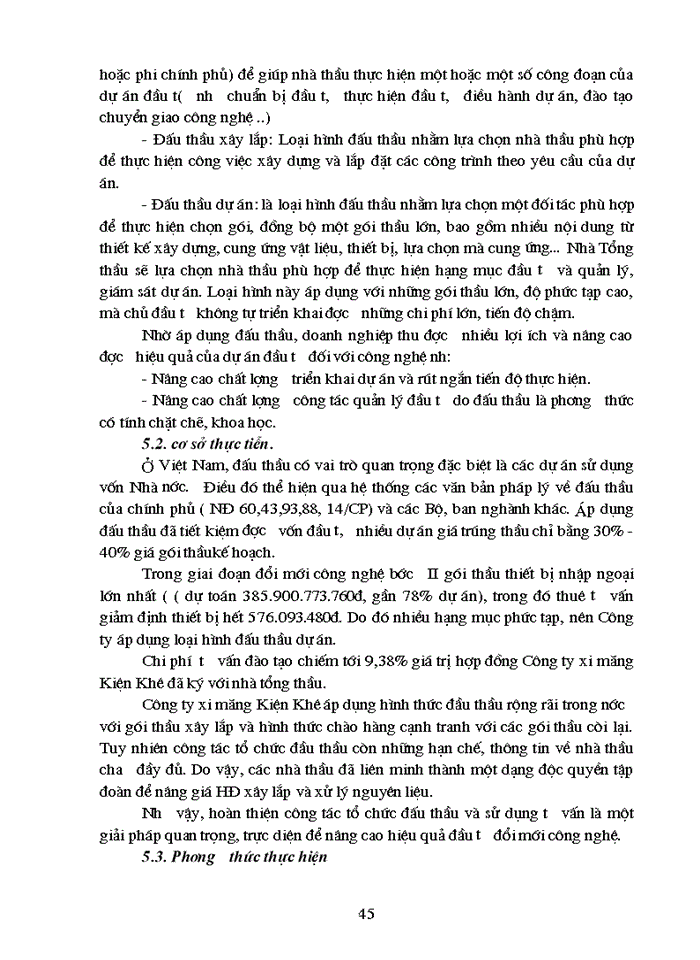 image for page Thực trạng quá trình đổi mới công nghệ tại Công ty Xi măng Kiện Khê Hà Nam