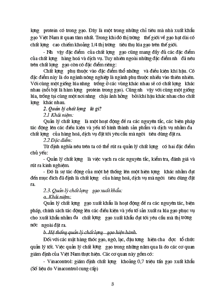 image for page Hiện trạng chất lượng -quản lý chất lượng mặt hàng gạo và biện pháp nâng cao chất lượng mặt hàng gạo Xuất khẩu
