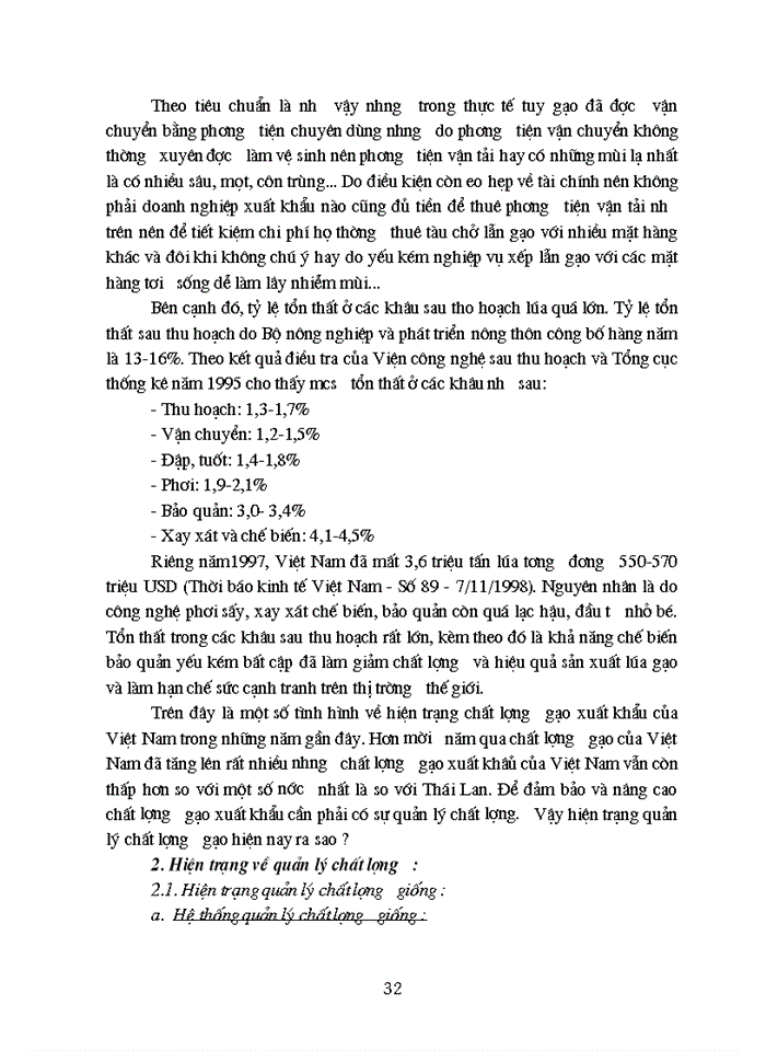image for page Hiện trạng chất lượng -quản lý chất lượng mặt hàng gạo và biện pháp nâng cao chất lượng mặt hàng gạo Xuất khẩu