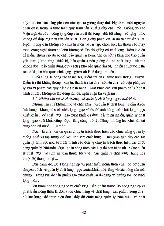 image for page Hiện trạng chất lượng -quản lý chất lượng mặt hàng gạo và biện pháp nâng cao chất lượng mặt hàng gạo Xuất khẩu