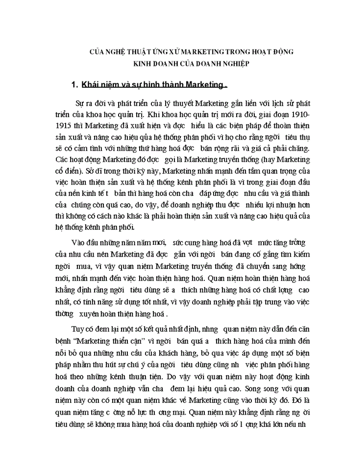 image for page Ứng dụng Marketing trong việc nâng cao hiệu quả hoạt động Kinh doanh ở Công ty kỹ thuật công nghệ Hạ Long