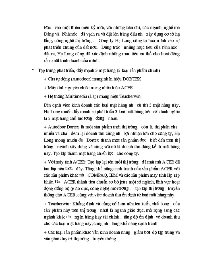 image for page Ứng dụng Marketing trong việc nâng cao hiệu quả hoạt động Kinh doanh ở Công ty kỹ thuật công nghệ Hạ Long