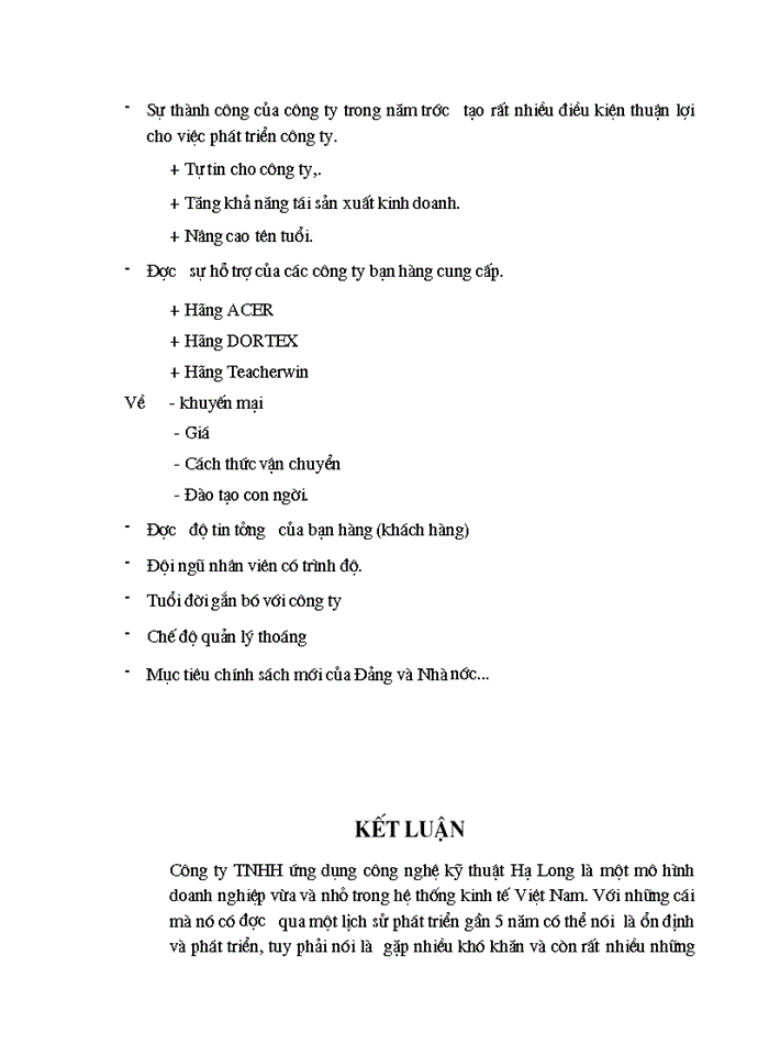 image for page Ứng dụng Marketing trong việc nâng cao hiệu quả hoạt động Kinh doanh ở Công ty kỹ thuật công nghệ Hạ Long