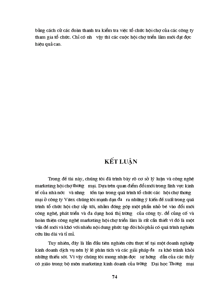 image for page Hoạt động Marketing Hội chợ Thương mại của Công ty Cổ phần Thương mại du lịch và hội chợ triển lãm quốc tế - Vitex