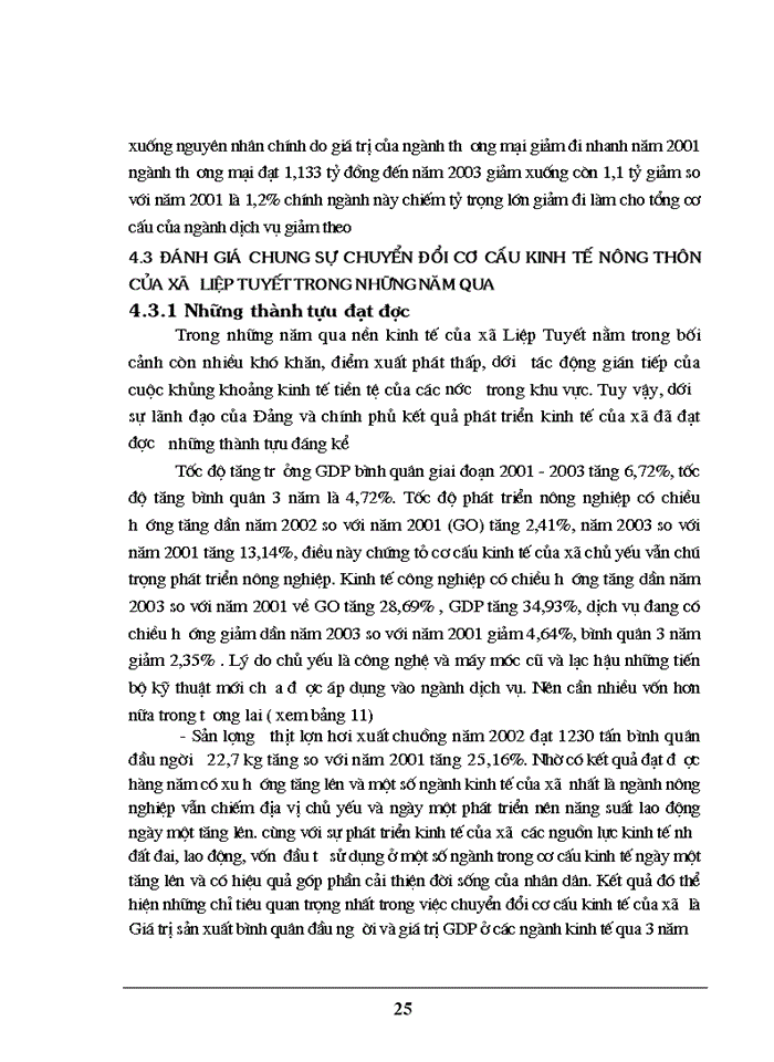 image for page Thực trạng vàMột số Giải pháp nhằm chuyển đổi cơ cấu kinh tế nông thôn ở xã Liệp Tuyết - Quốc Oai Hà Tây