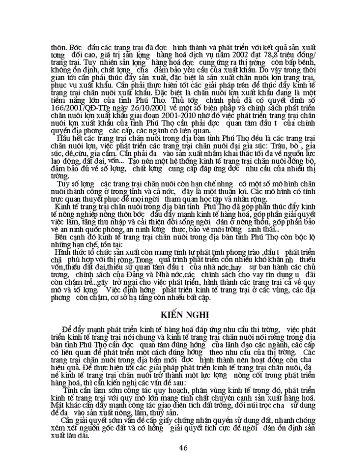 image for page Thực trạng và Giải pháp phát triển kinh tế trang trại chăn nuôi ở tỉnh Phú Thọ