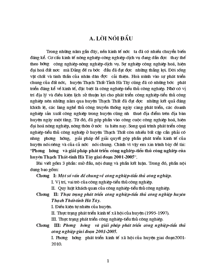 image for page Phương hướng và Giải pháp phát triển Công nghiệp - tiểu thủ công nghiêp của huyện thạch thất Hà Tây