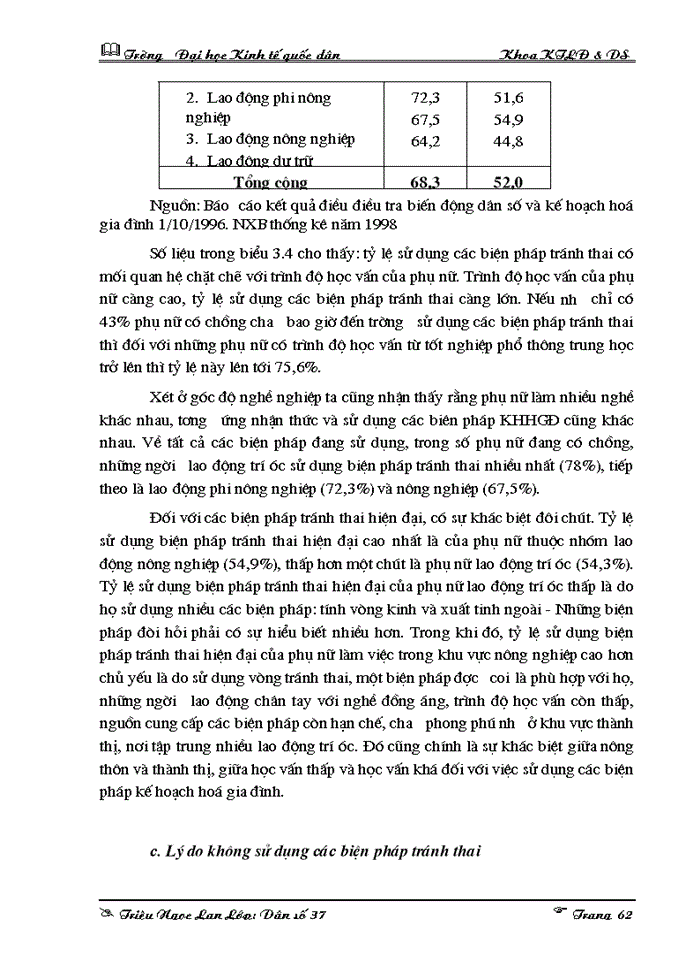 image for page Ảnh hưởng của trình độ học vấn đến mức sinh ở nông thôn Việt Nam