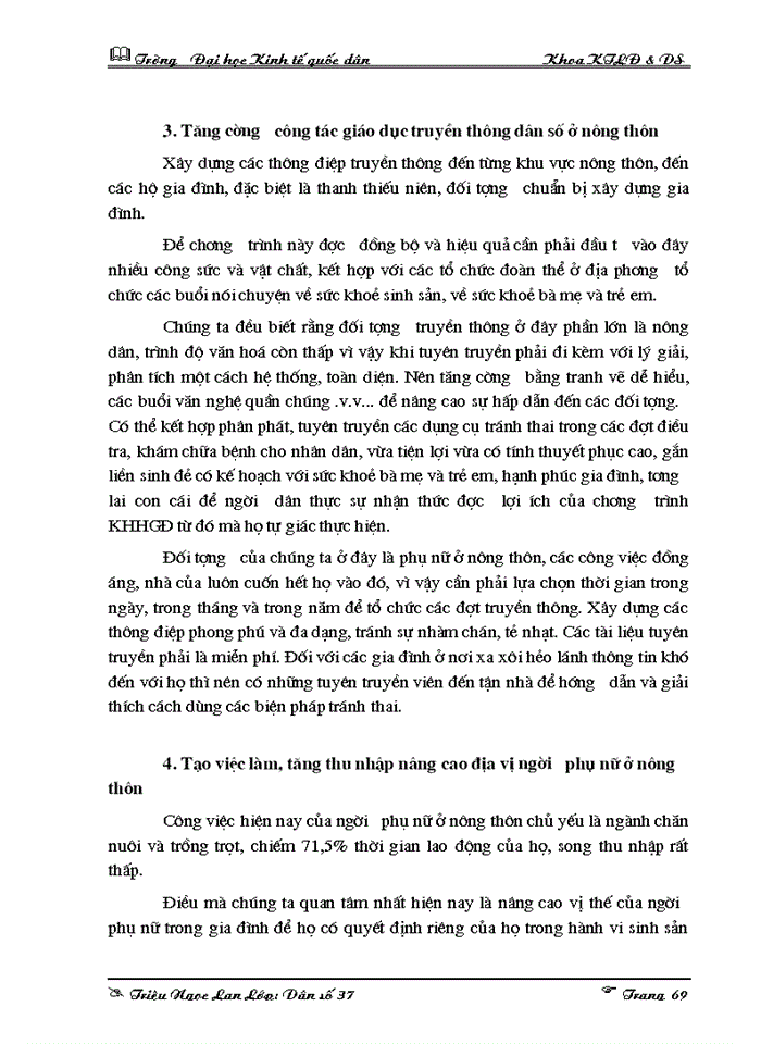 image for page Ảnh hưởng của trình độ học vấn đến mức sinh ở nông thôn Việt Nam