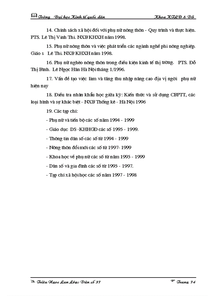 image for page Ảnh hưởng của trình độ học vấn đến mức sinh ở nông thôn Việt Nam