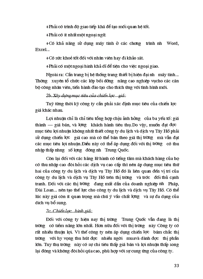 image for page Hoạt động Kinh doanh tại Công ty du lịch và dịch vụ tây hồ