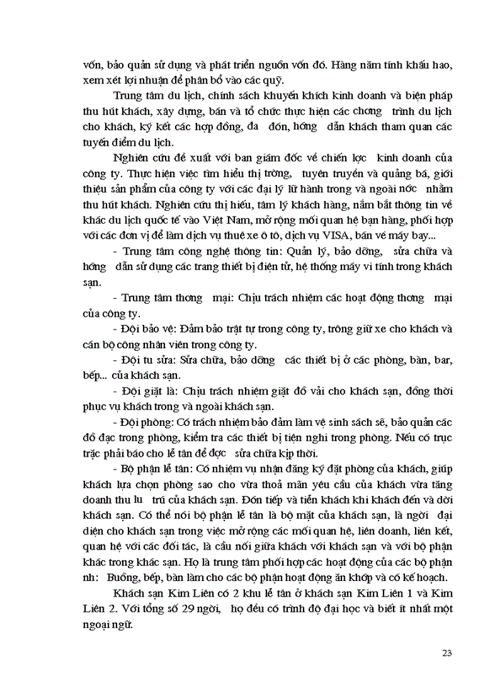 image for page Giải pháp chủ yếu nhằm nâng cao chất lượng phục vụ trong Kinh doanh khách sạn du lịch Kim Liên