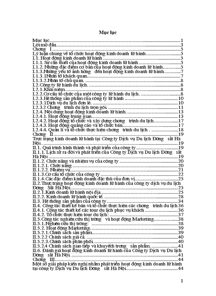 image for page Giải pháp nhằm mở rộng hoạt động Kinh doanh lữ hành của Công ty Dịch vụ Du lịch Đường sắt Hà Nội