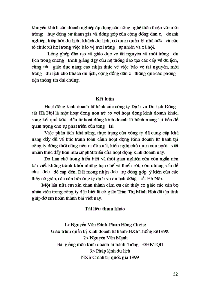 image for page Giải pháp nhằm mở rộng hoạt động Kinh doanh lữ hành của Công ty Dịch vụ Du lịch Đường sắt Hà Nội