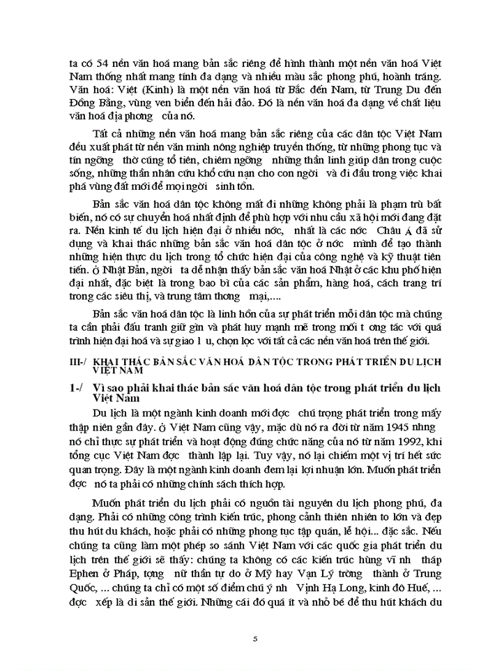 Một số Giải pháp cơ bản nhằm khai thác bản sắc văn hóa dân tộc trong phát triển du lịch Việt Nam