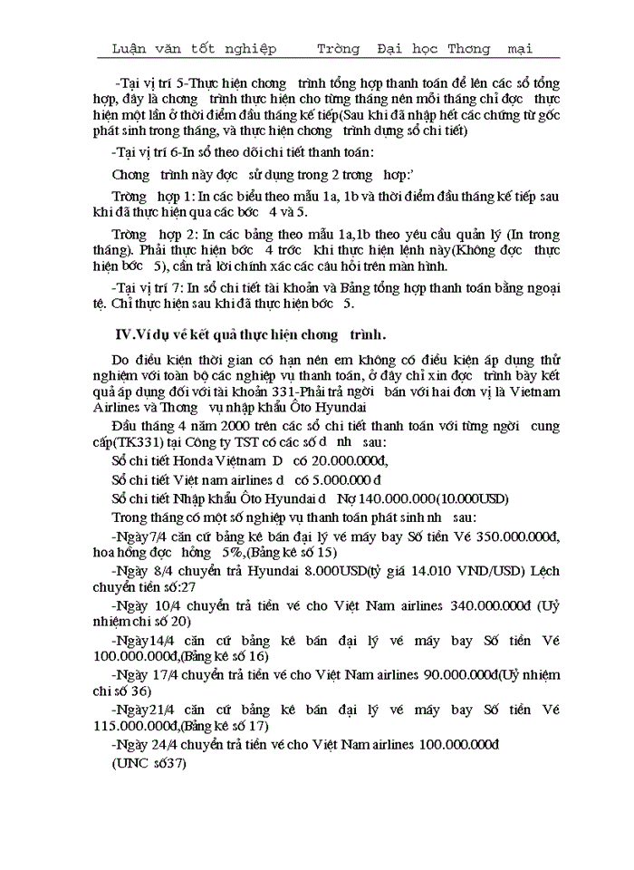 image for page Ứng dụng máy tính vào Kế toán thanh toán với người cung cấp và khách hàng tại Công ty dịch vụ du lịch và Thương mại Hồ Tây