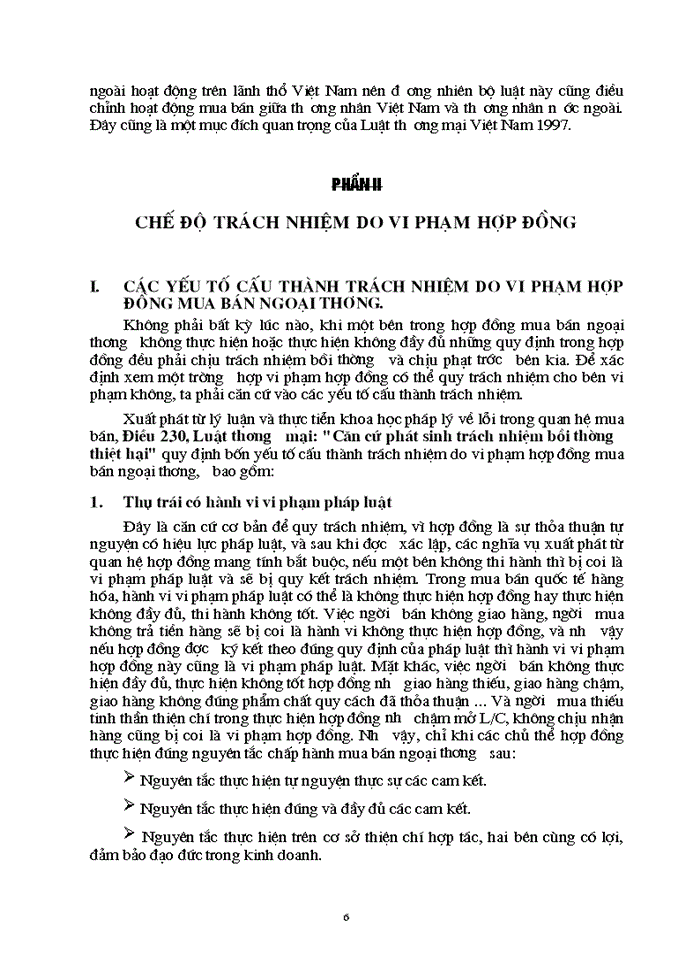 image for page Tìm hiểu về chế độ trách nhiệm do vi phạm hợp đồng mua bán hàng hóa theo luật Thương mại Việt Nam
