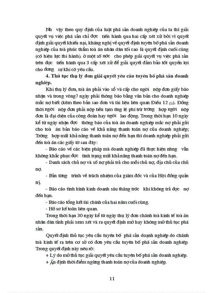 image for page Tìm hiểu thủ tục Giải quyết yêu cầu tuyên bố phá sản Doanh nghiệp
