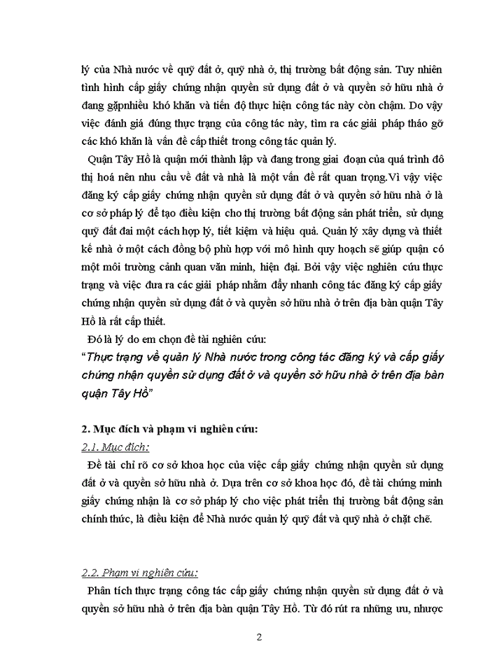 image for page Quản lý Nhà nước trong công tác đăng ký và cấp giấy chứng nhận quyền sử dụng đất và quyền sử hữu tại quận Tây Hồ