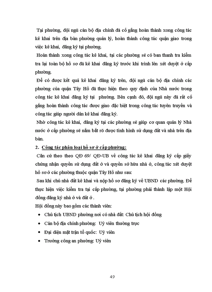 image for page Quản lý Nhà nước trong công tác đăng ký và cấp giấy chứng nhận quyền sử dụng đất và quyền sử hữu tại quận Tây Hồ