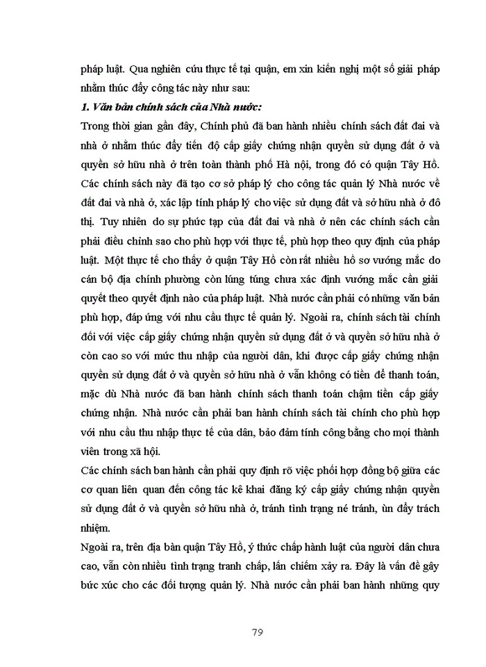 image for page Quản lý Nhà nước trong công tác đăng ký và cấp giấy chứng nhận quyền sử dụng đất và quyền sử hữu tại quận Tây Hồ
