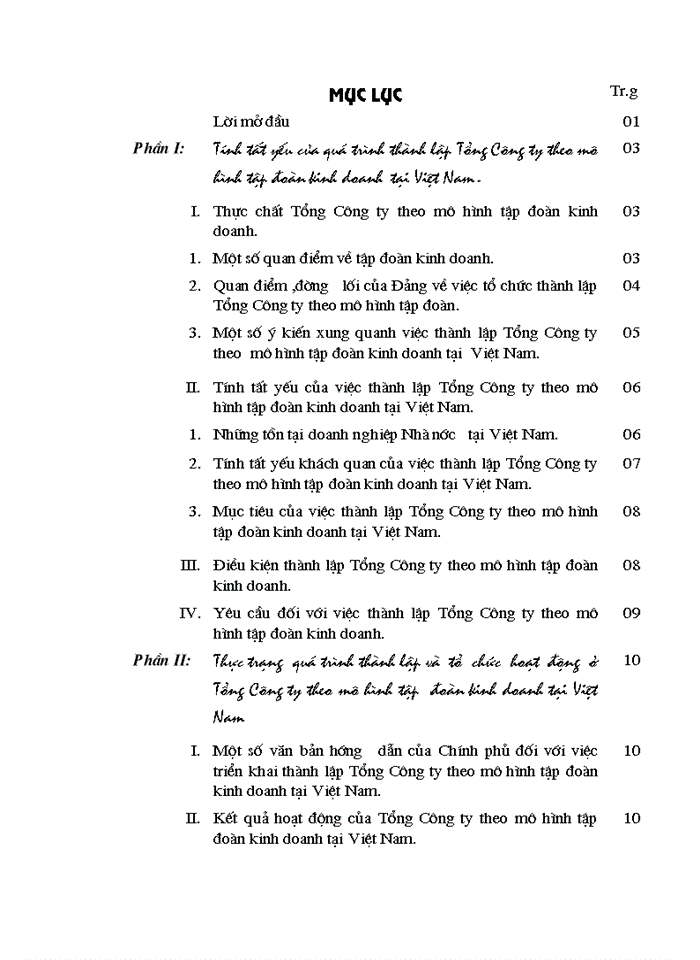 Giải pháp của quá trình thành lập và tổ chức hoạt động của Tổng Công ty theo mô hình tập đoàn kinh doanh