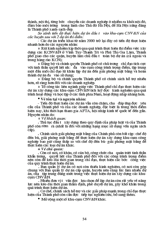 image for page Thực trạng đầu tư phát triển các khu cụm Công nghiệp vừa và nhỏ trên địa bàn TP Hà Nội