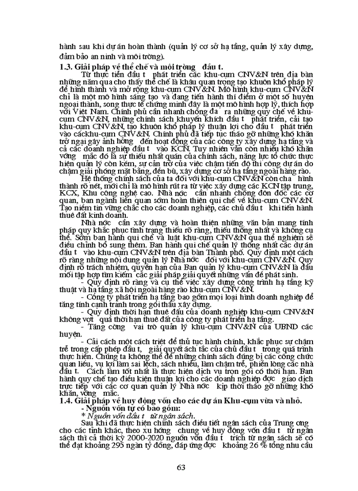 image for page Thực trạng đầu tư phát triển các khu cụm Công nghiệp vừa và nhỏ trên địa bàn TP Hà Nội