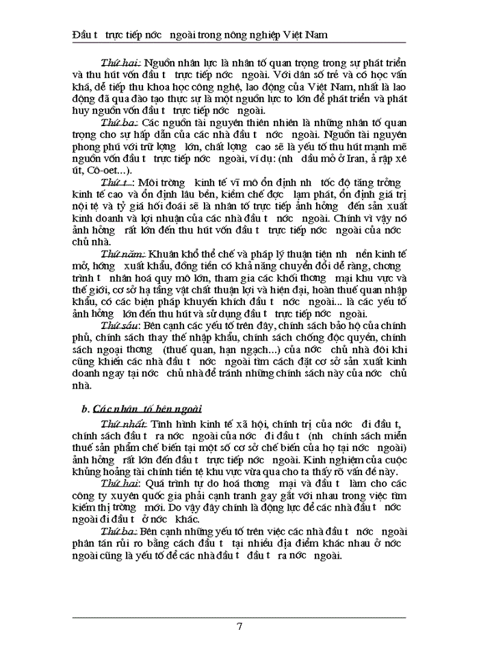 image for page Đầu tư trực tiếp nước ngoài phát triển ngành nông nghiệp Việt Nam -Thực trạng và Giải pháp