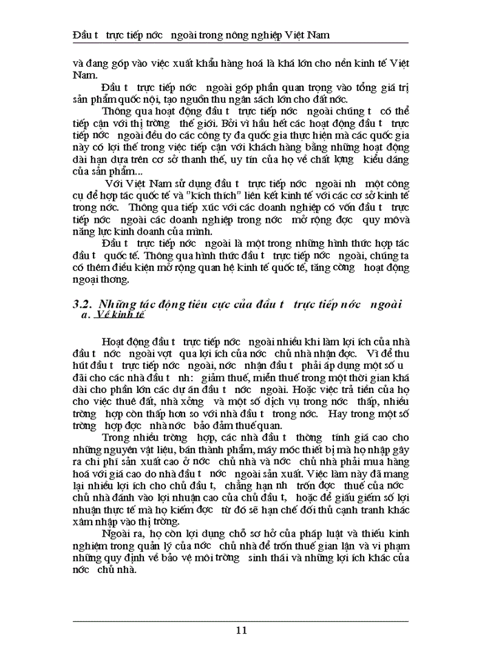 image for page Đầu tư trực tiếp nước ngoài phát triển ngành nông nghiệp Việt Nam -Thực trạng và Giải pháp