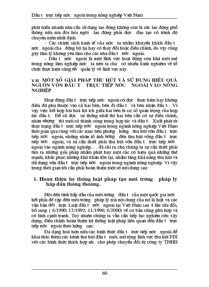 image for page Đầu tư trực tiếp nước ngoài phát triển ngành nông nghiệp Việt Nam -Thực trạng và Giải pháp