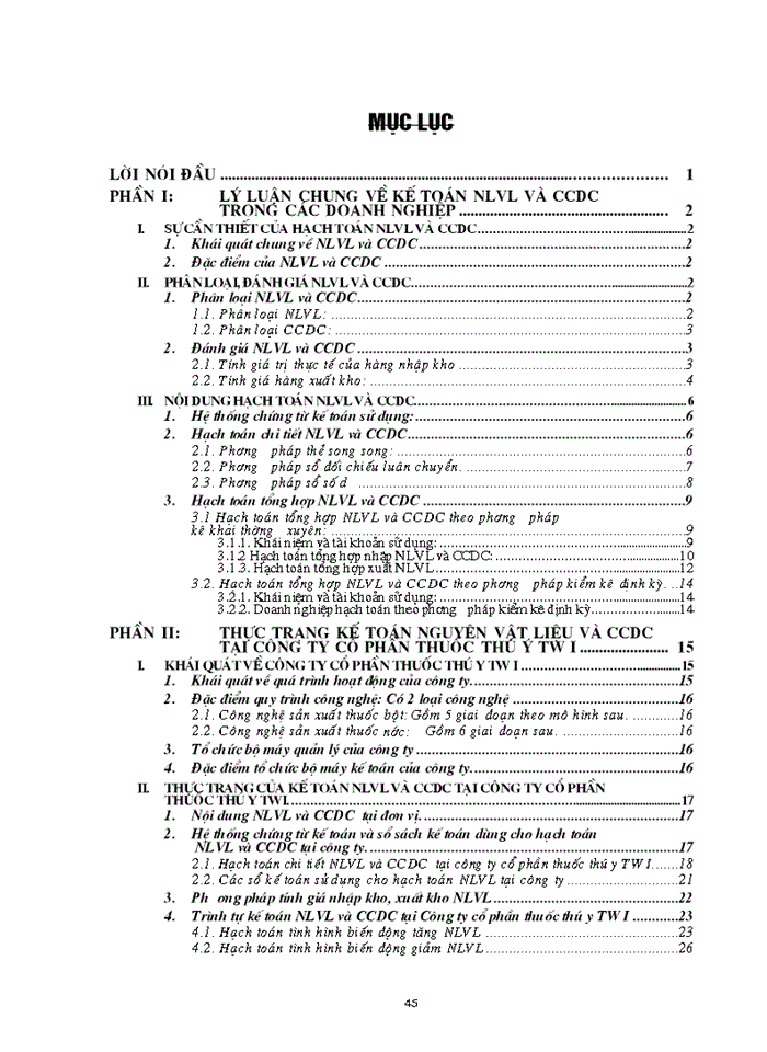 image for page Hoàn thiện hạch toán Nguyên liệu Vật liệu và Công cụ dụng cụ tại Công ty Cổ phần Thuốc thú y Trung Ương 1