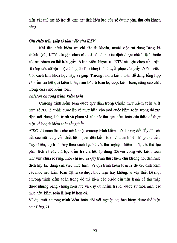 image for page THS Kiểm toán chu trình bán hàng thu tiền trong Kiểm toán Báo cáo tài chính do Công ty Kiểm toán vàdịch vụ Tin học AISC
