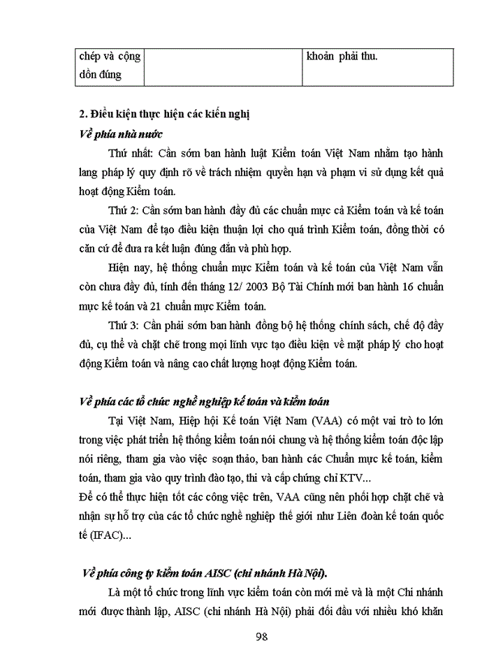 image for page THS Kiểm toán chu trình bán hàng thu tiền trong Kiểm toán Báo cáo tài chính do Công ty Kiểm toán vàdịch vụ Tin học AISC
