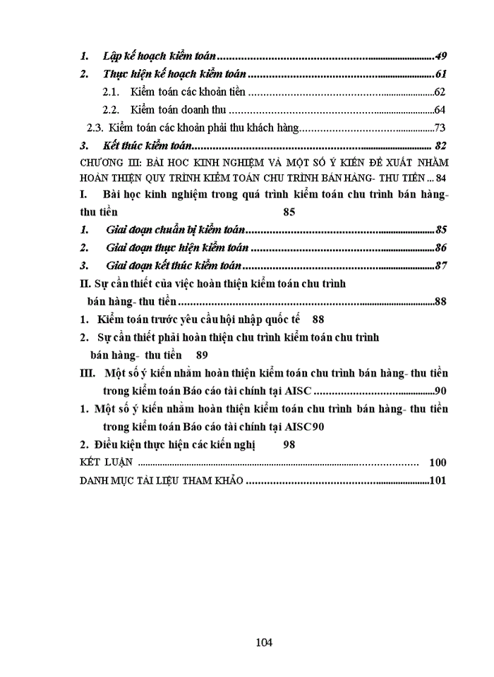 image for page THS Kiểm toán chu trình bán hàng thu tiền trong Kiểm toán Báo cáo tài chính do Công ty Kiểm toán vàdịch vụ Tin học AISC