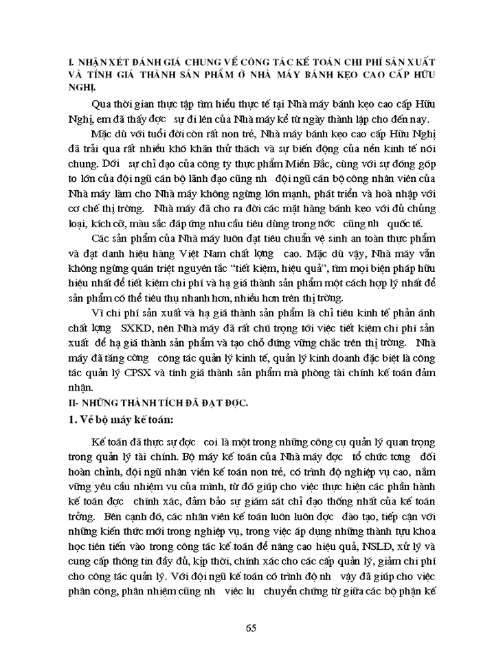 image for page THS Kế toán Chi phí sản xuất và tính Giá thành sản phẩm tại Nhà máy Bánh Kẹo cao cấp Hữu nghị