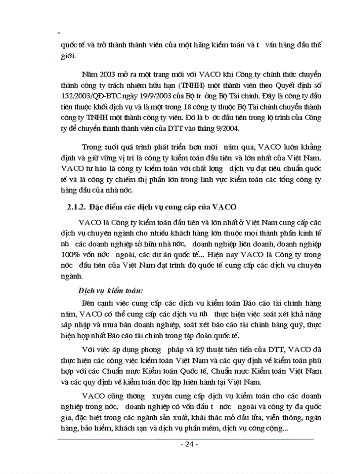 image for page THS Nâng cao hiệu quả đánh giá rủi ro trong quá trình Kiểm toán năm đầu tiên số dư đầu năm do VACO thực hiện