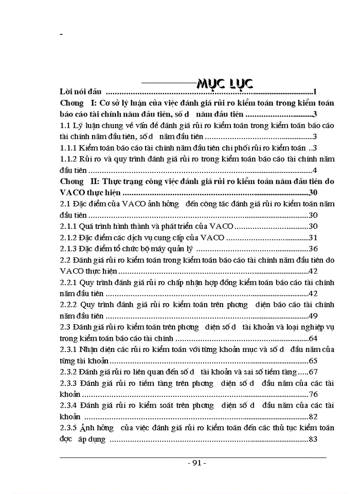 image for page THS Nâng cao hiệu quả đánh giá rủi ro trong quá trình Kiểm toán năm đầu tiên số dư đầu năm do VACO thực hiện