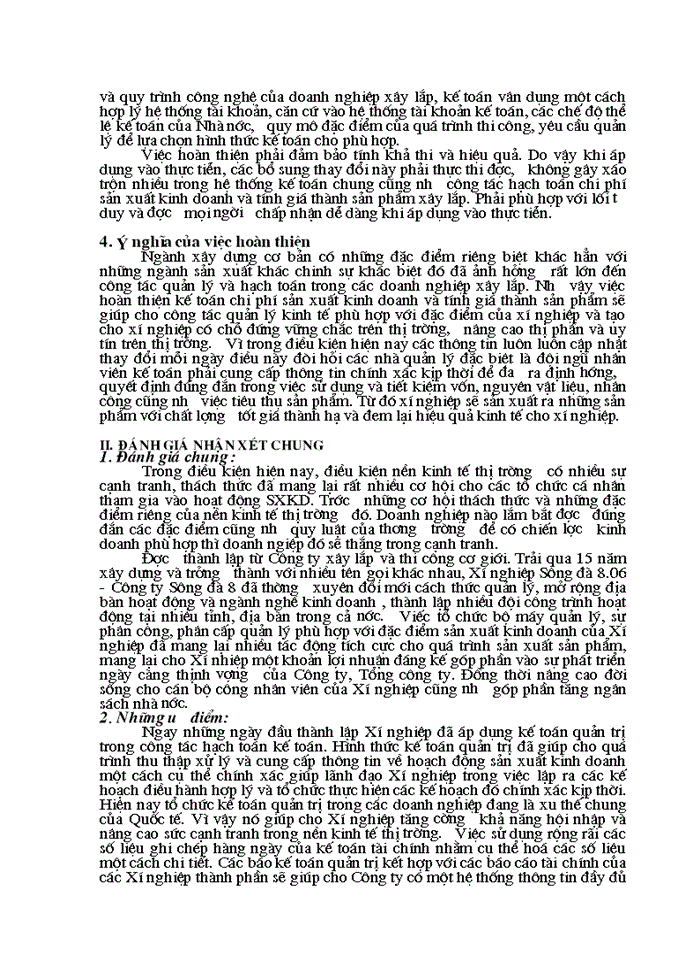 image for page Hoàn thiện Kế toán Chi phí sản xuất và tính Giá thành sản phẩm Xây lắp ở Xí nghiệp sông đà 806