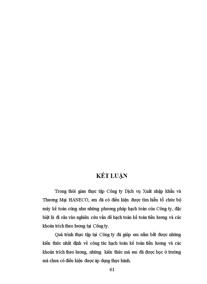 image for page Hoàn thiện Kế toán tiền lương và các khoản trích theo lương tại Công ty HANECO