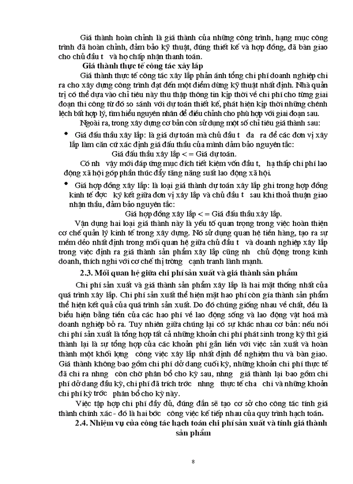 image for page Công tác hạch toán Chi phí sản xuất và tính Giá thành sản phẩm tại Công ty Xây dựng công trình giao thông 889 Tổng Công ty Xây dựng công trình GT8