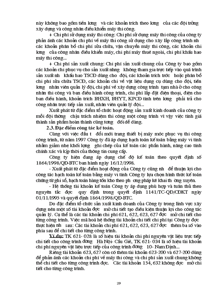 image for page Công tác hạch toán Chi phí sản xuất và tính Giá thành sản phẩm tại Công ty Xây dựng công trình giao thông 889 Tổng Công ty Xây dựng công trình GT8