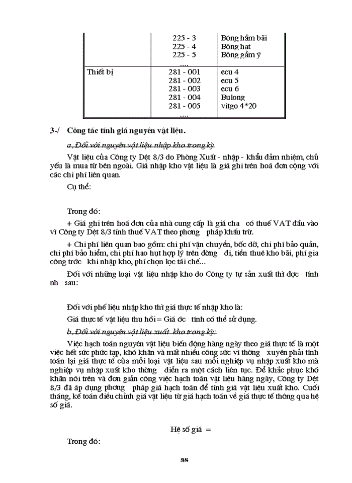 image for page Tổ chức công tác Kế toán Nguyên vật liệu với việc nâng cao hiệu quả sử dụng Vốn lưu động ở Công ty Dệt 8-3