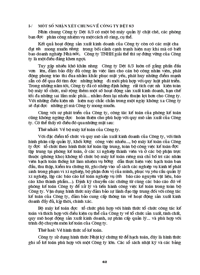 image for page Tổ chức công tác Kế toán Nguyên vật liệu với việc nâng cao hiệu quả sử dụng Vốn lưu động ở Công ty Dệt 8-3