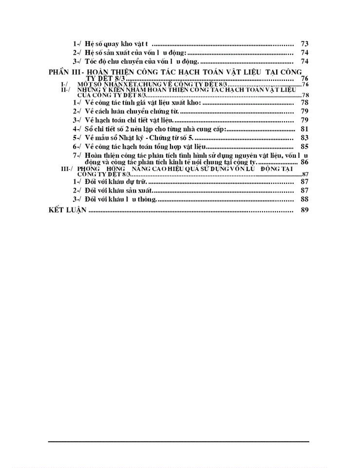 image for page Tổ chức công tác Kế toán Nguyên vật liệu với việc nâng cao hiệu quả sử dụng Vốn lưu động ở Công ty Dệt 8-3