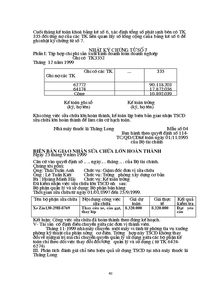 image for page Công tác Kế toán Tài sản cố định với việc nâng cao hiệu quả sử dụng Tài sản cố định tại Nhà máy thuốc lá Thăng Long