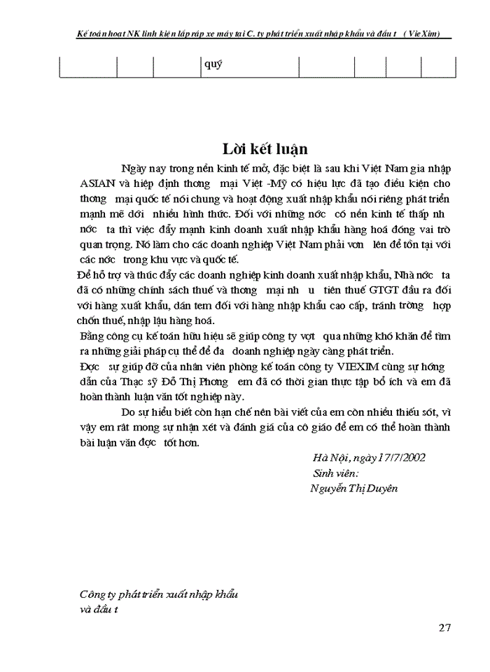 image for page Kế toán hoạt động Nhập khẩu linh kiện lắp ráp xe máy tại Công ty phát triển Xuất nhập khẩu và đầu tư VIEXIM
